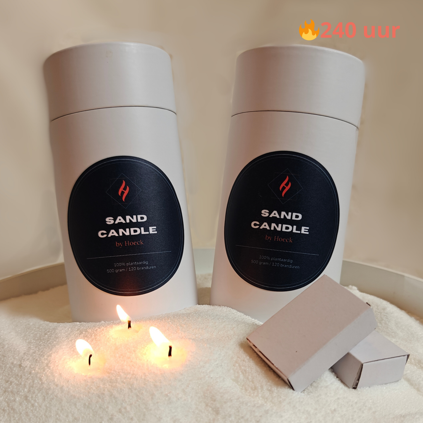 Double Pack - Sand Candle by Hoeck