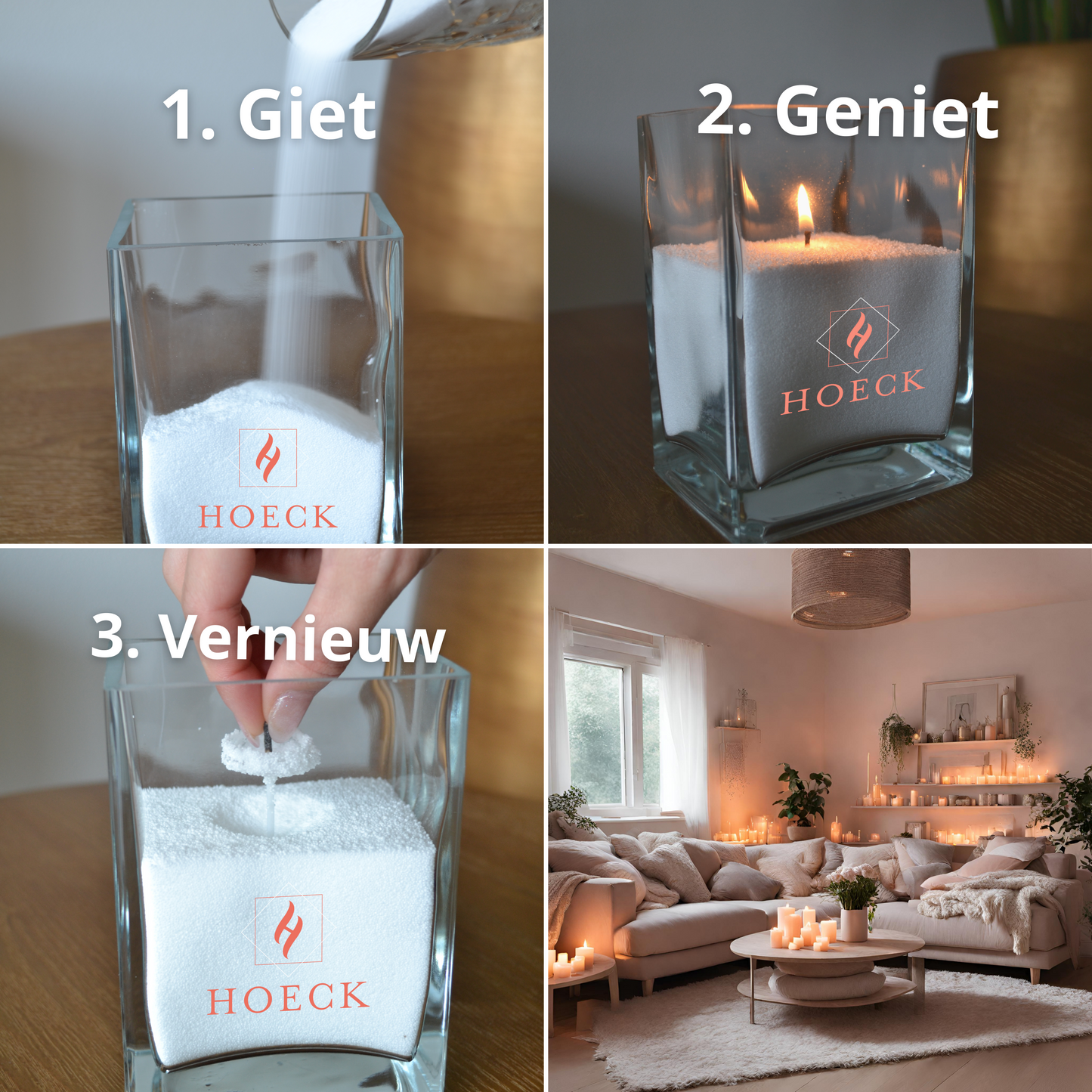 Double Pack - Sand Candle by Hoeck